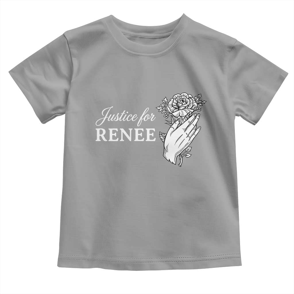 Justice for Renee Toddler T Shirt Floral Rose Memorial Minneapolis Jane 8 2026 Tribute TS02 Sport Gray Print Your Wear
