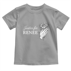 Justice for Renee Toddler T Shirt Floral Rose Memorial Minneapolis Jane 8 2026 Tribute TS02 Sport Gray Print Your Wear