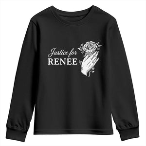 Justice for Renee Youth Sweatshirt Floral Rose Memorial Minneapolis Jane 8 2026 Tribute TS02 Black Print Your Wear