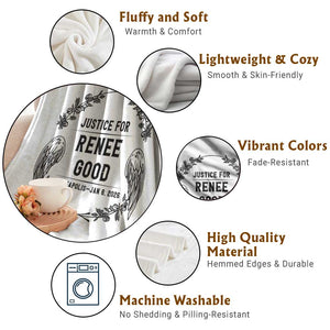 Justice for Renee Good Throw Blanket Minneapolis January 8 2026 Tribute Memorial Wreath TS02 Print Your Wear