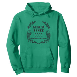 Justice for Renee Good Hoodie Minneapolis January 8 2026 Tribute Memorial Wreath TS02 Irish Green Print Your Wear