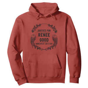 Justice for Renee Good Hoodie Minneapolis January 8 2026 Tribute Memorial Wreath TS02 Red Print Your Wear