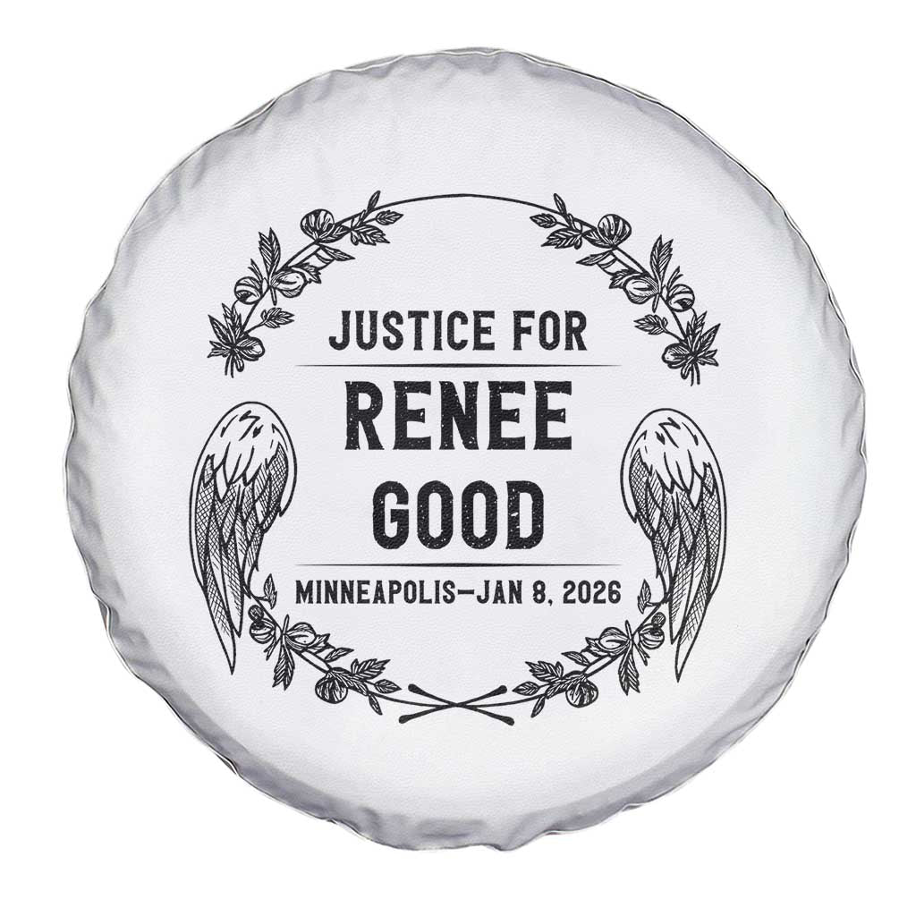 Justice for Renee Good Spare Tire Cover Minneapolis January 8 2026 Tribute Memorial Wreath TS02 Print Your Wear
