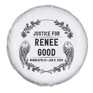 Justice for Renee Good Spare Tire Cover Minneapolis January 8 2026 Tribute Memorial Wreath TS02 Print Your Wear