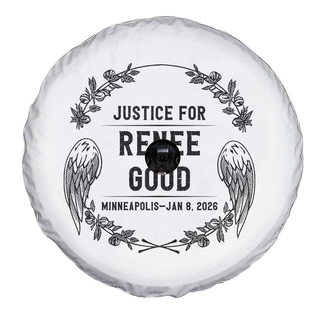 Justice for Renee Good Spare Tire Cover Minneapolis January 8 2026 Tribute Memorial Wreath TS02 Print Your Wear