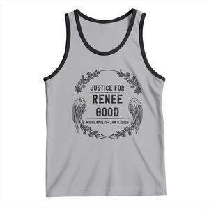 Justice for Renee Good Tank Top Minneapolis January 8 2026 Tribute Memorial Wreath TS02 Athletic Heather Black Print Your Wear