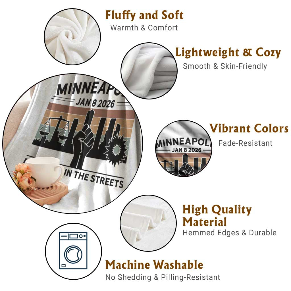 Minneapolis January 8 2026 Justice Movement Throw Blanket Reckless in the Streets Protest TS02 Print Your Wear