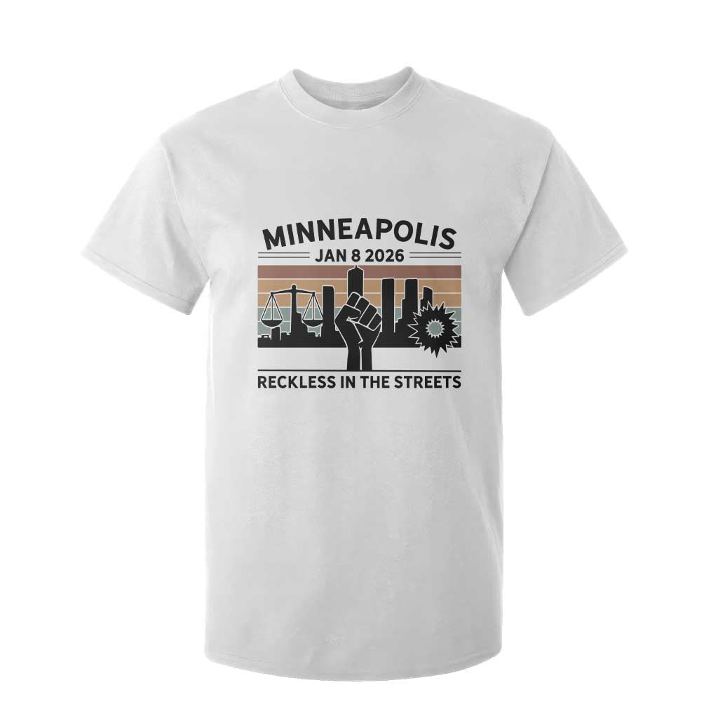 Minneapolis January 8 2026 Justice Movement T Shirt For Kid Reckless in the Streets Protest - Print Your Wear