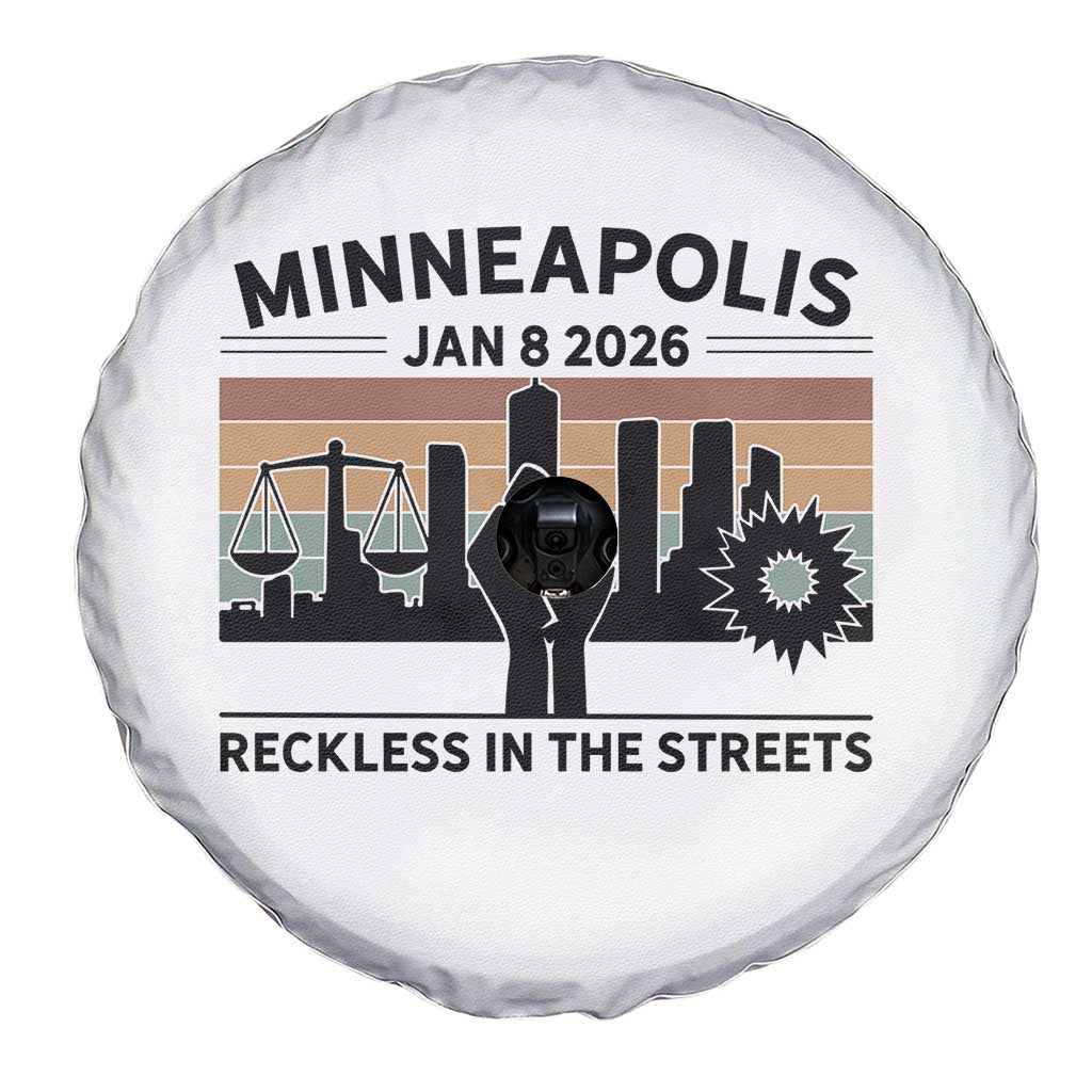 Minneapolis January 8 2026 Justice Movement Spare Tire Cover Reckless in the Streets Protest TS02 Print Your Wear
