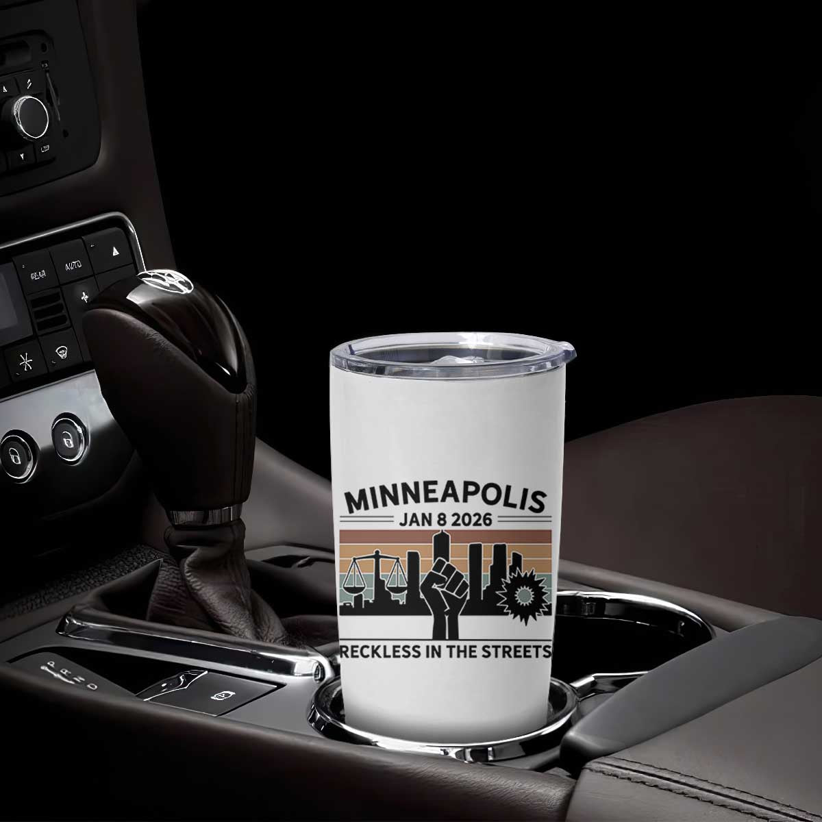 Minneapolis January 8 2026 Justice Movement Tumbler Cup Reckless in the Streets Protest TS02 Print Your Wear
