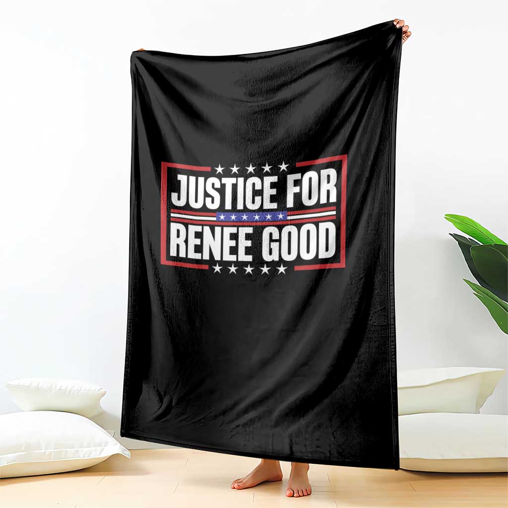 Justice for Renee Good Patriotic Throw Blanket Minneapolis Jan 8 2026 Memorial Red White and Blue TS02 Print Your Wear