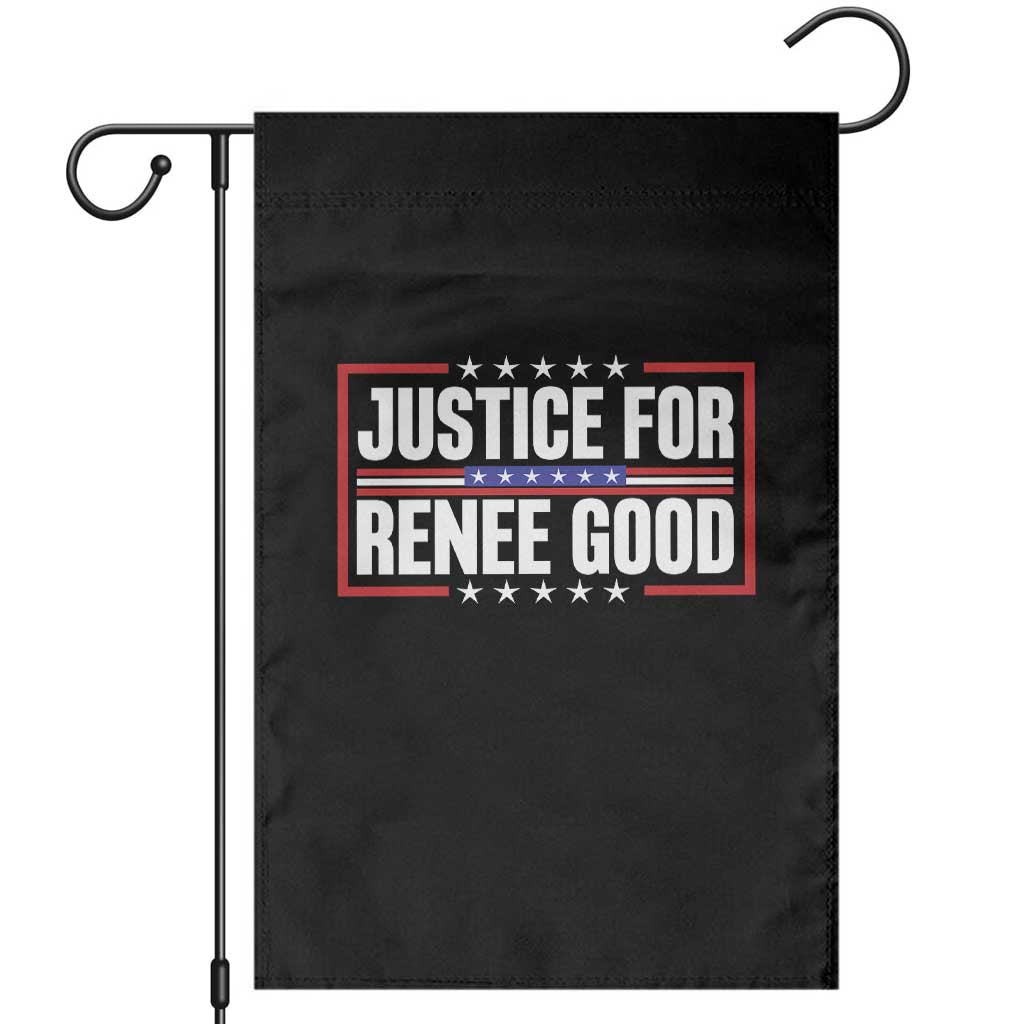 Justice for Renee Good Patriotic Garden Flag Minneapolis Jan 8 2026 Memorial Red White and Blue TS02 Black Print Your Wear