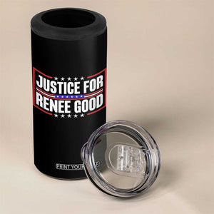 Justice for Renee Good Patriotic 4 in 1 Can Cooler Tumbler Minneapolis Jan 8 2026 Memorial Red White and Blue TS02 Print Your Wear