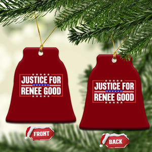 Justice for Renee Good Patriotic Ceramic Ornament Minneapolis Jan 8 2026 Memorial Red White and Blue TS02 Print Your Wear