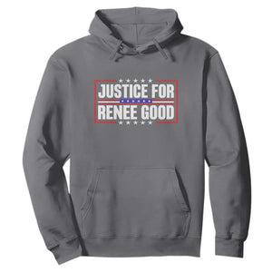 Justice for Renee Good Patriotic Hoodie Minneapolis Jan 8 2026 Memorial Red White and Blue TS02 Charcoal Print Your Wear