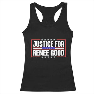 Justice for Renee Good Patriotic Racerback Tank Top Minneapolis Jan 8 2026 Memorial Red White and Blue TS02 Black Print Your Wear