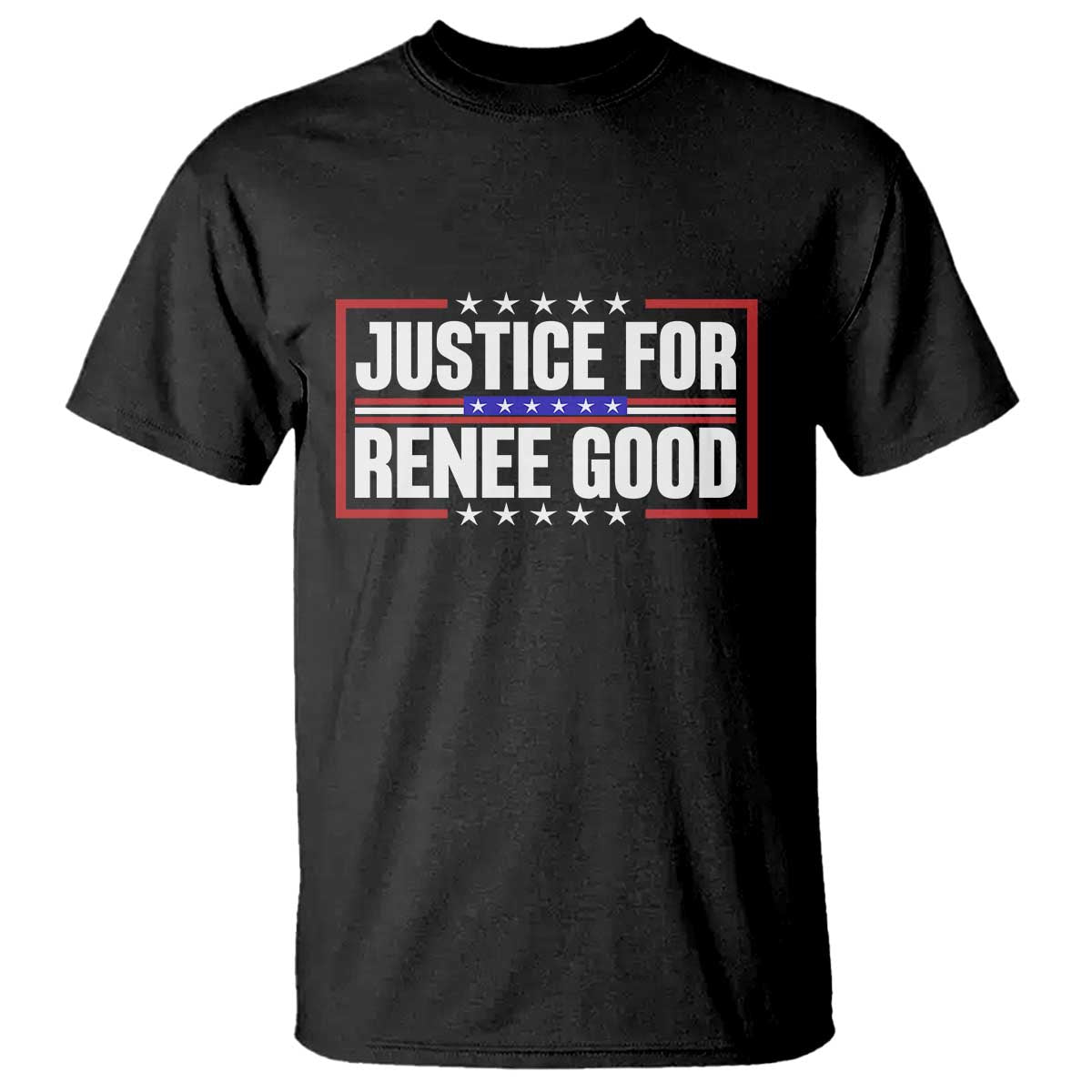Justice for Renee Good Patriotic T Shirt Minneapolis Jan 8 2026 Memorial Red White and Blue - Print Your Wear