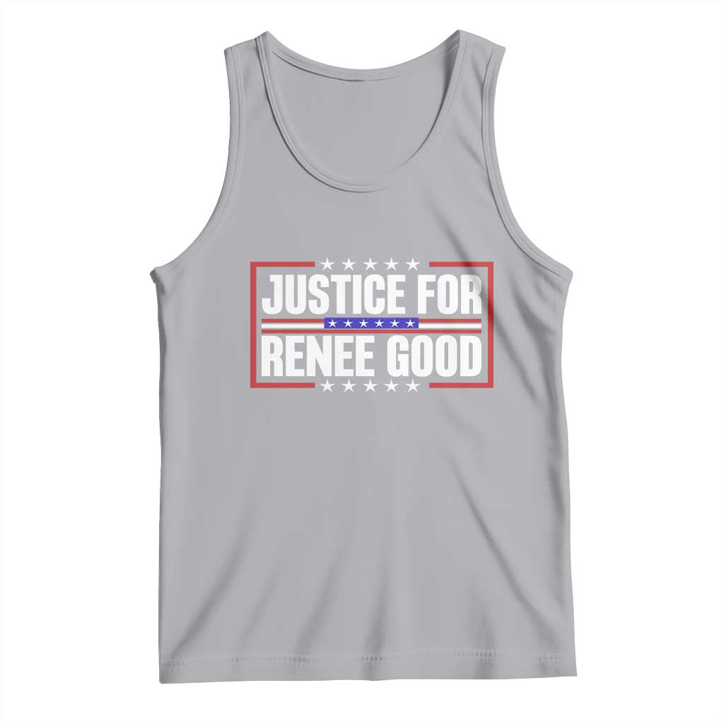 Justice for Renee Good Patriotic Tank Top Minneapolis Jan 8 2026 Memorial Red White and Blue TS02 Athletic Heather Print Your Wear