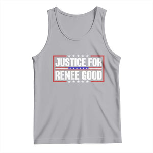 Justice for Renee Good Patriotic Tank Top Minneapolis Jan 8 2026 Memorial Red White and Blue TS02 Athletic Heather Print Your Wear