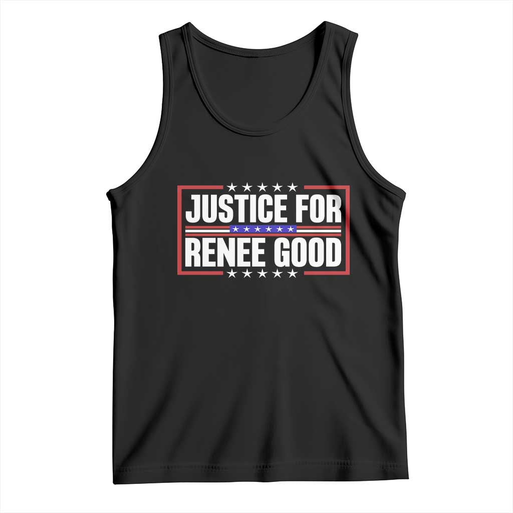 Justice for Renee Good Patriotic Tank Top Minneapolis Jan 8 2026 Memorial Red White and Blue TS02 Black Print Your Wear