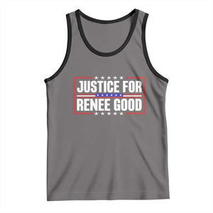 Justice for Renee Good Patriotic Tank Top Minneapolis Jan 8 2026 Memorial Red White and Blue TS02 Deep Heather Black Print Your Wear