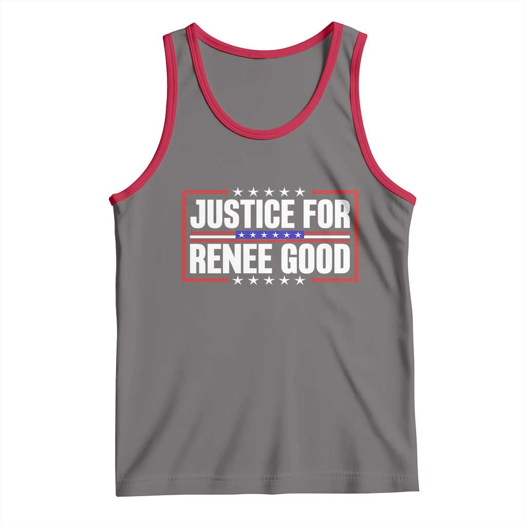 Justice for Renee Good Patriotic Tank Top Minneapolis Jan 8 2026 Memorial Red White and Blue TS02 Deep Heather Red Print Your Wear