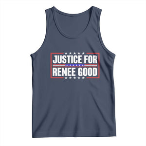 Justice for Renee Good Patriotic Tank Top Minneapolis Jan 8 2026 Memorial Red White and Blue TS02 Navy Print Your Wear