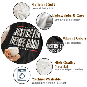 Justice for Renee Good Patriotic Throw Blanket Minneapolis Jan 8 2026 Memorial Tribute TS02 Print Your Wear