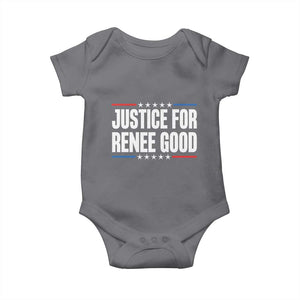 Justice for Renee Good Patriotic Baby Onesie Minneapolis Jan 8 2026 Memorial Tribute TS02 Charcoal Print Your Wear