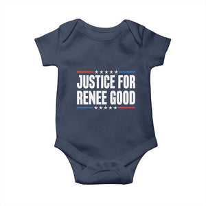 Justice for Renee Good Patriotic Baby Onesie Minneapolis Jan 8 2026 Memorial Tribute TS02 Navy Print Your Wear