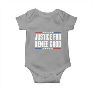 Justice for Renee Good Patriotic Baby Onesie Minneapolis Jan 8 2026 Memorial Tribute TS02 Sport Gray Print Your Wear