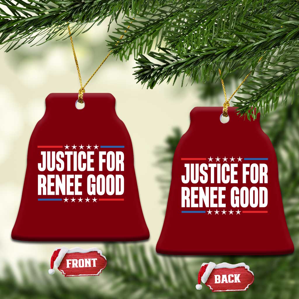 Justice for Renee Good Patriotic Ceramic Ornament Minneapolis Jan 8 2026 Memorial Tribute TS02 Print Your Wear