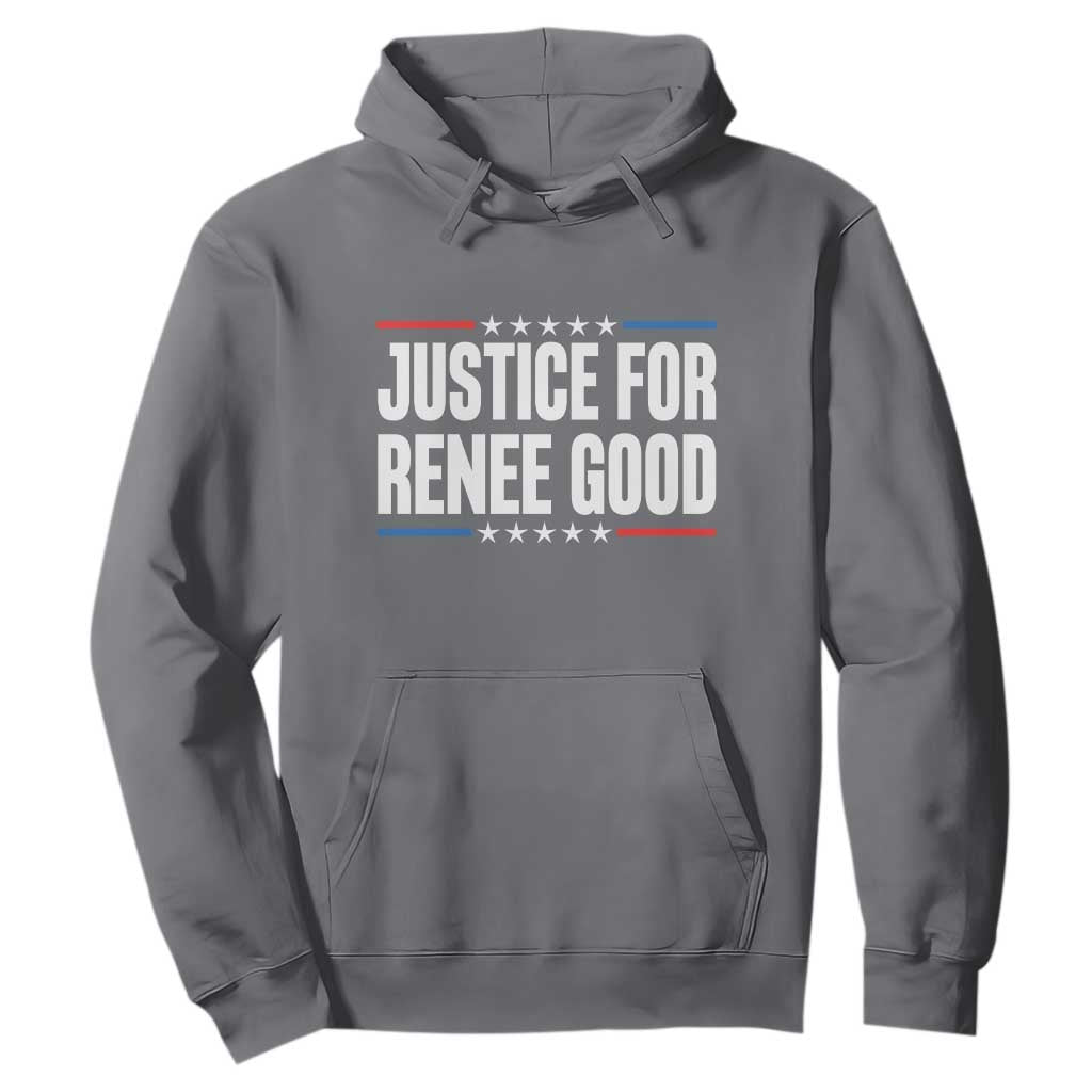 Justice for Renee Good Patriotic Hoodie Minneapolis Jan 8 2026 Memorial Tribute TS02 Charcoal Print Your Wear