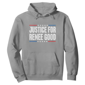 Justice for Renee Good Patriotic Hoodie Minneapolis Jan 8 2026 Memorial Tribute TS02 Sport Gray Print Your Wear