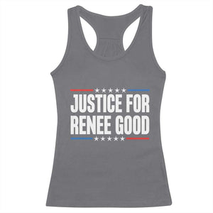Justice for Renee Good Patriotic Racerback Tank Top Minneapolis Jan 8 2026 Memorial Tribute TS02 Charcoal Print Your Wear
