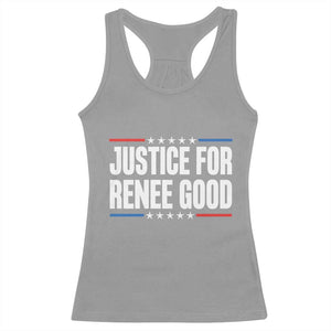 Justice for Renee Good Patriotic Racerback Tank Top Minneapolis Jan 8 2026 Memorial Tribute TS02 Sport Gray Print Your Wear
