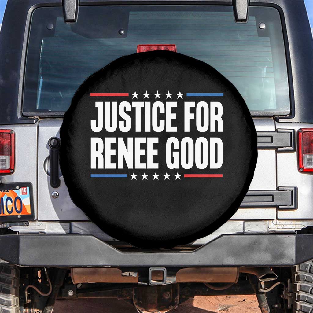 Justice for Renee Good Patriotic Spare Tire Cover Minneapolis Jan 8 2026 Memorial Tribute TS02 No hole Black Print Your Wear