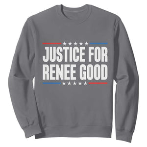 Justice for Renee Good Patriotic Sweatshirt Minneapolis Jan 8 2026 Memorial Tribute TS02 Charcoal Print Your Wear