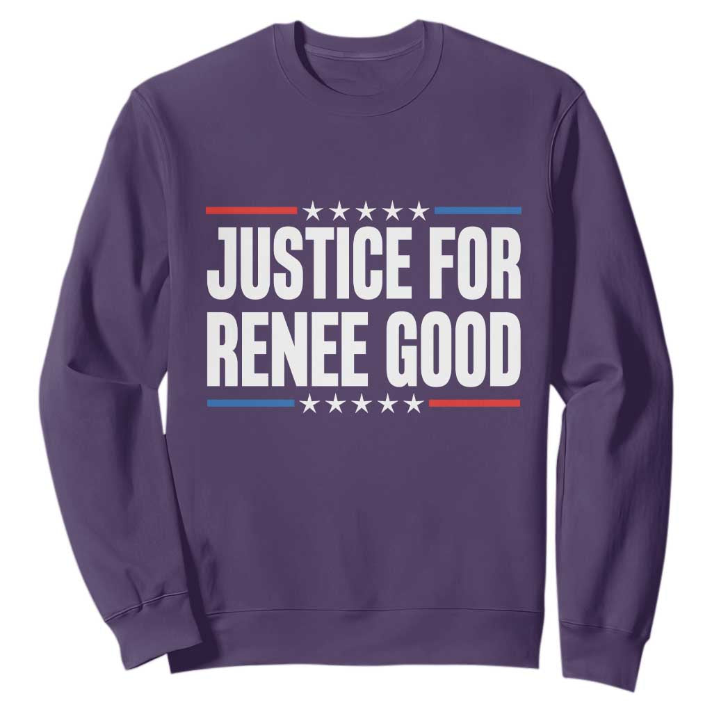 Justice for Renee Good Patriotic Sweatshirt Minneapolis Jan 8 2026 Memorial Tribute TS02 Purple Print Your Wear