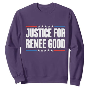 Justice for Renee Good Patriotic Sweatshirt Minneapolis Jan 8 2026 Memorial Tribute TS02 Purple Print Your Wear
