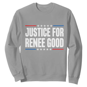 Justice for Renee Good Patriotic Sweatshirt Minneapolis Jan 8 2026 Memorial Tribute TS02 Sport Gray Print Your Wear