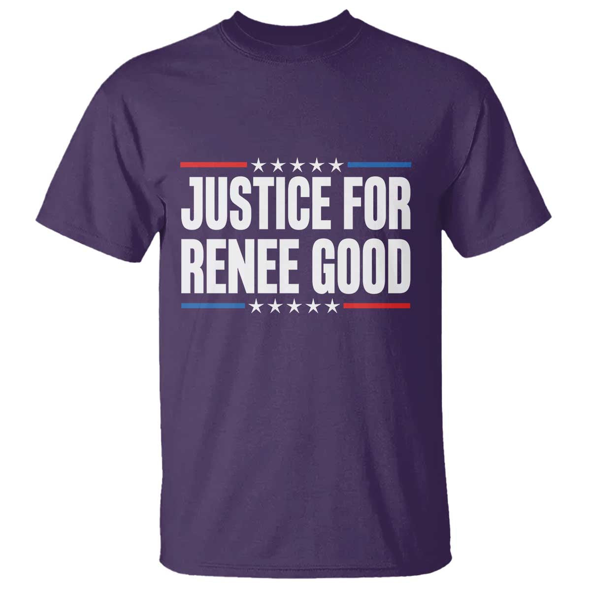 Justice for Renee Good Patriotic T Shirt Minneapolis Jan 8 2026 Memorial Tribute TS02 Purple Print Your Wear