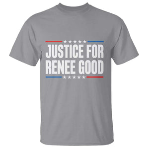 Justice for Renee Good Patriotic T Shirt Minneapolis Jan 8 2026 Memorial Tribute TS02 Sport Gray Print Your Wear