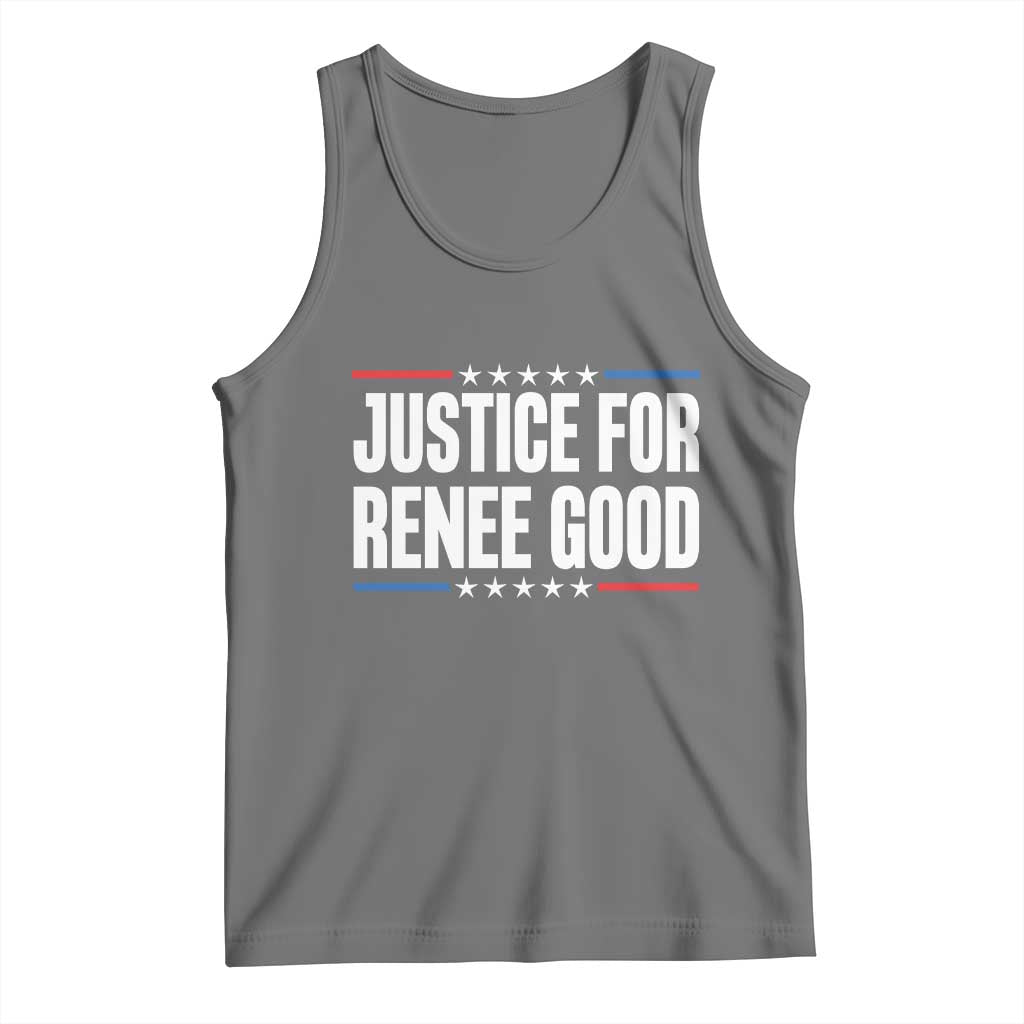 Justice for Renee Good Patriotic Tank Top Minneapolis Jan 8 2026 Memorial Tribute TS02 Black Heather Print Your Wear