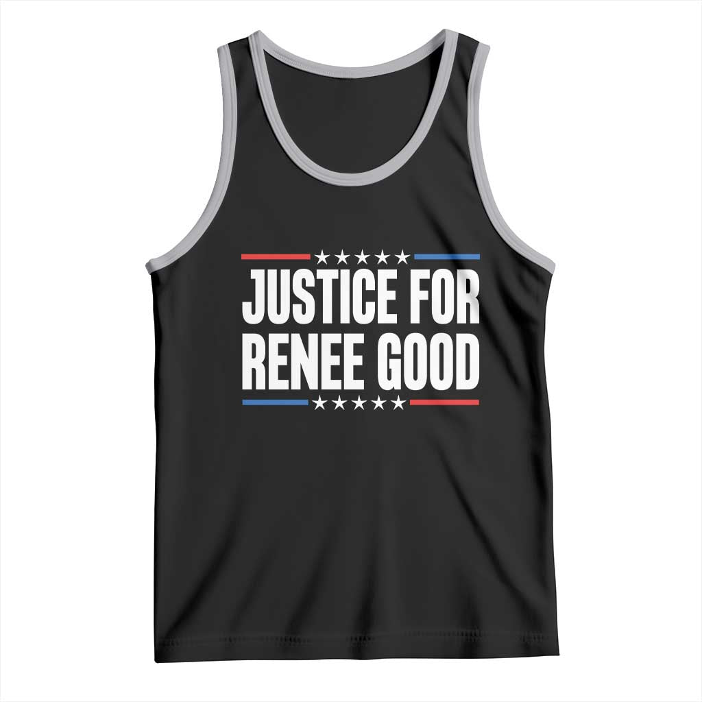 Justice for Renee Good Patriotic Tank Top Minneapolis Jan 8 2026 Memorial Tribute TS02 Black Athletic Heather Print Your Wear