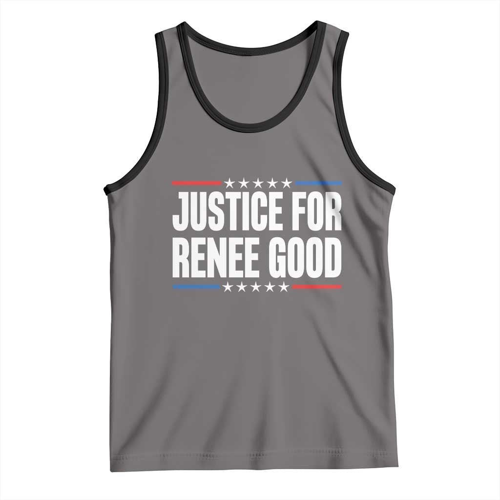 Justice for Renee Good Patriotic Tank Top Minneapolis Jan 8 2026 Memorial Tribute TS02 Deep Heather Black Print Your Wear