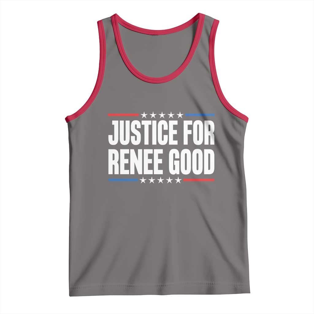 Justice for Renee Good Patriotic Tank Top Minneapolis Jan 8 2026 Memorial Tribute TS02 Deep Heather Red Print Your Wear