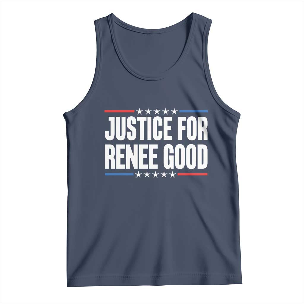 Justice for Renee Good Patriotic Tank Top Minneapolis Jan 8 2026 Memorial Tribute TS02 Navy Print Your Wear