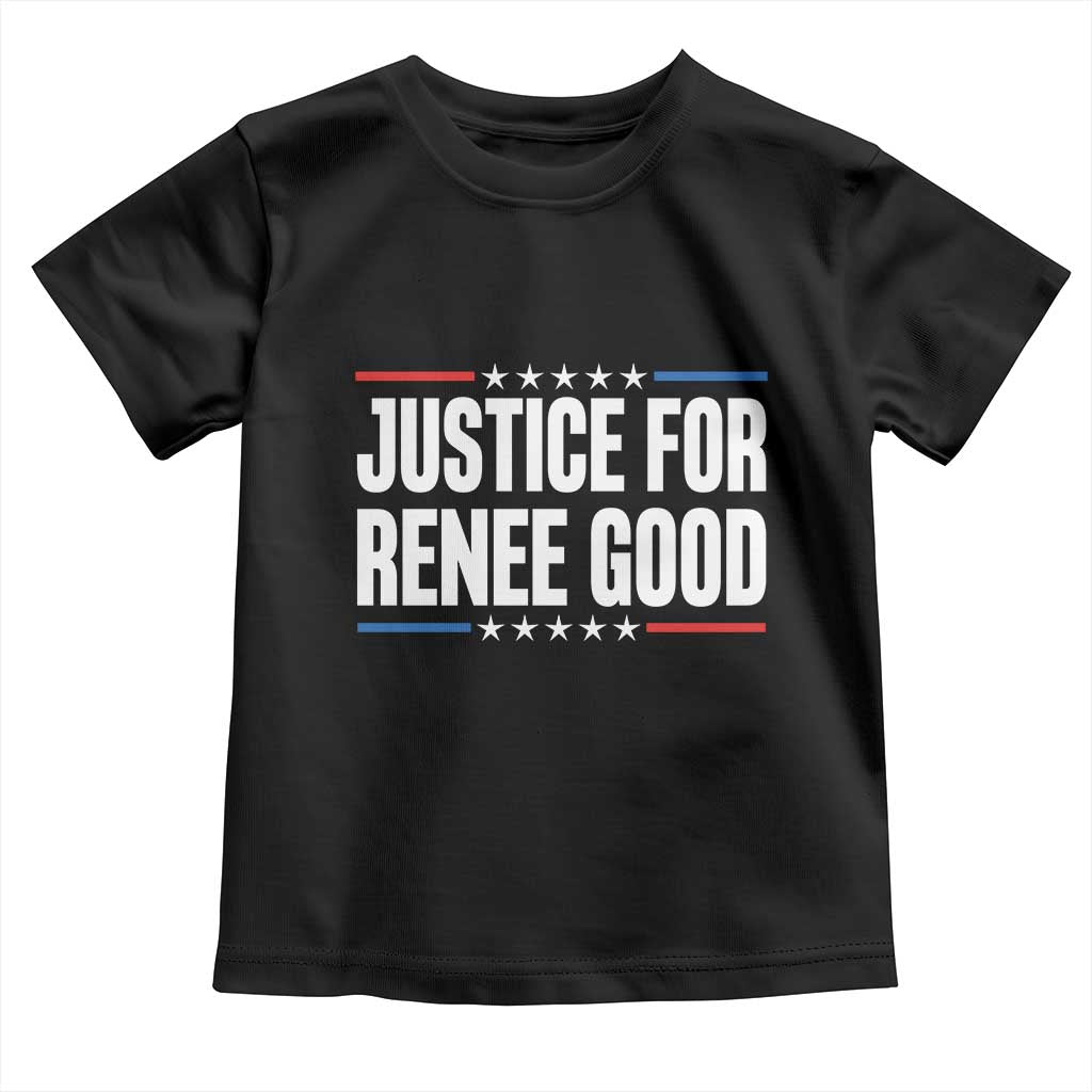 Justice for Renee Good Patriotic Toddler T Shirt Minneapolis Jan 8 2026 Memorial Tribute - Print Your Wear