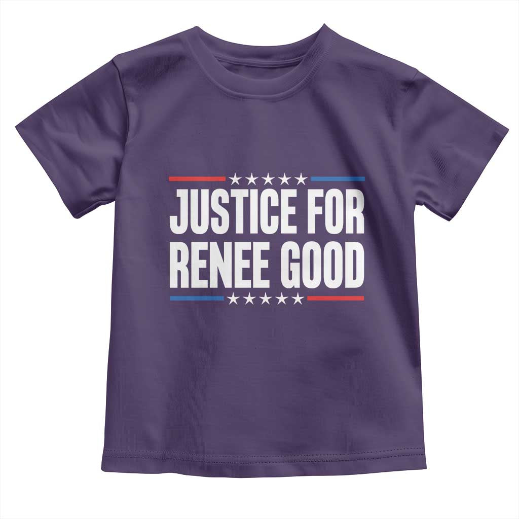Justice for Renee Good Patriotic Toddler T Shirt Minneapolis Jan 8 2026 Memorial Tribute TS02 Purple Print Your Wear